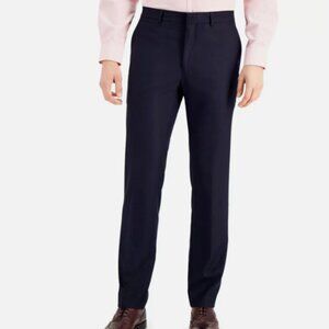 Kenneth Cole Reaction Mens Navy Dress Pants 42R 35W Techni-Cole Stretch Comfort